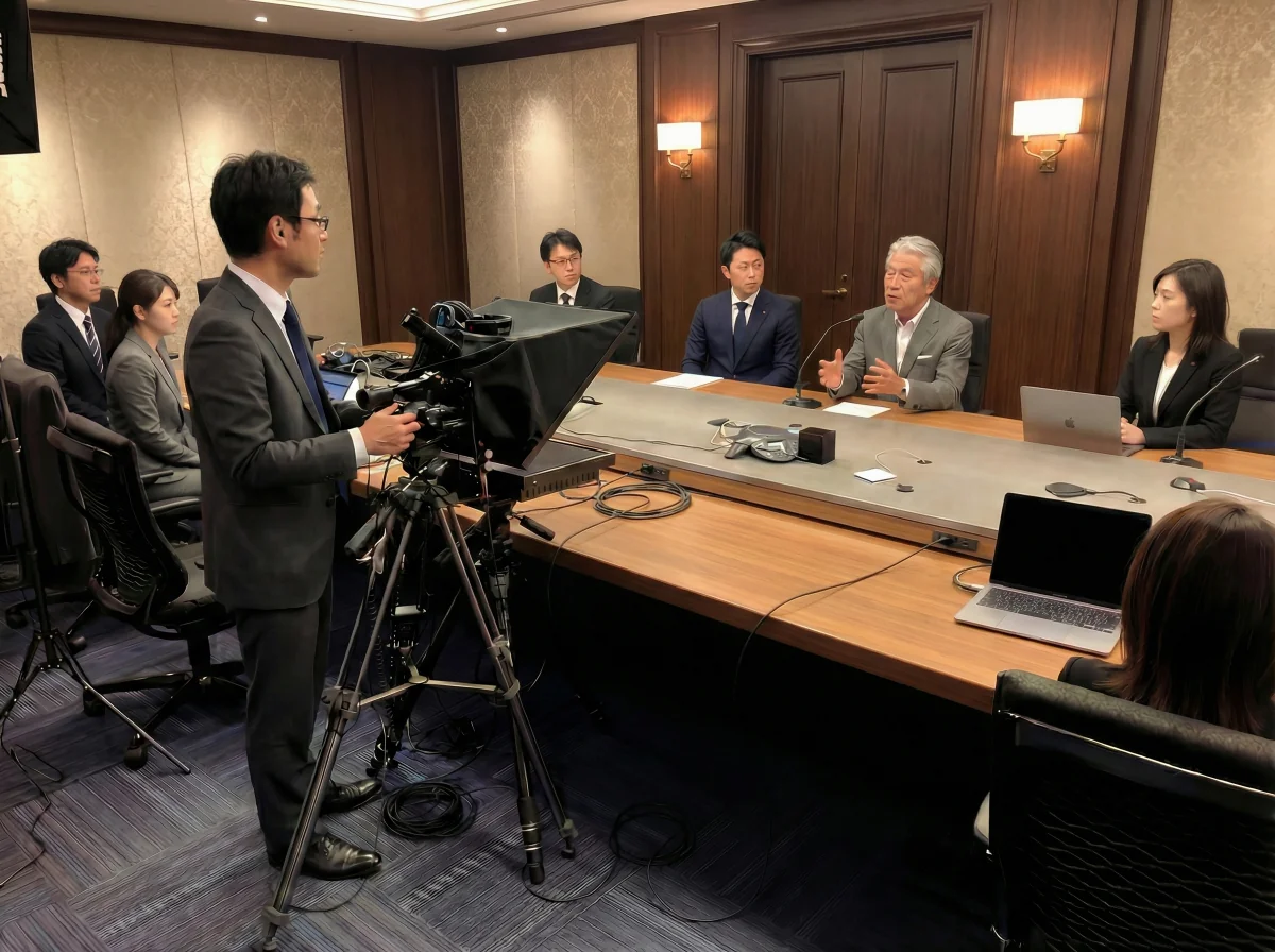 ビデオ会議プロンプター設置例